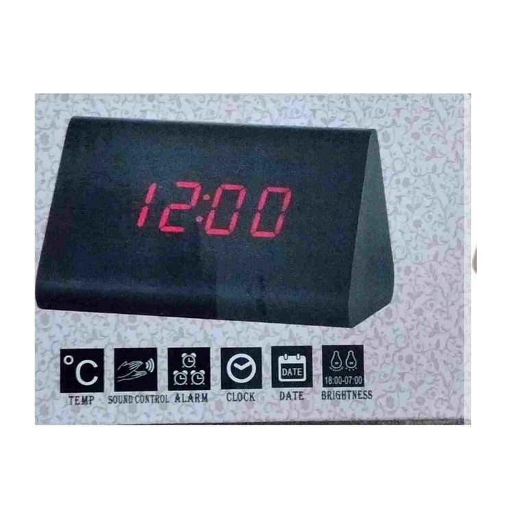 ساعت رومیزی دیجیتال مدل 5_903 طرح چوب