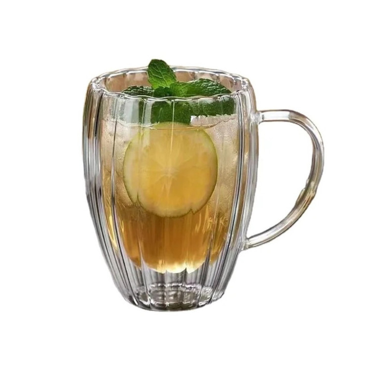 لیوان دو جداره دسته دار 350 میلی
