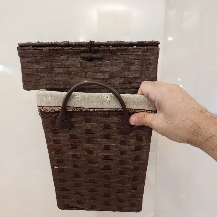 سطل و جای دستمال حصیری کد 27