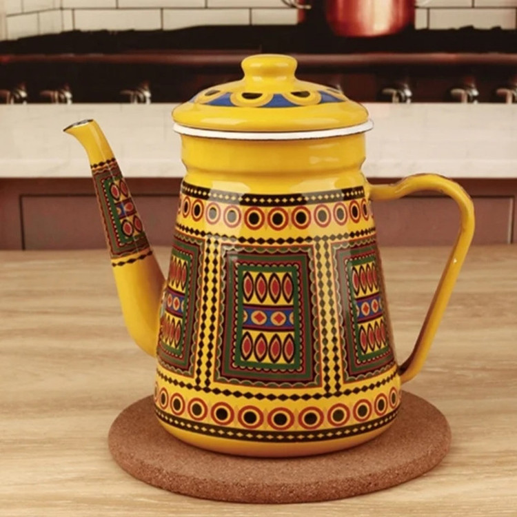 قوری لعابی طرح سنتی گنجایش 1.5 لیتر