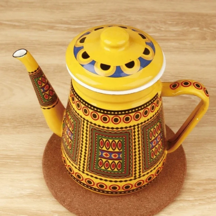 قوری لعابی طرح سنتی گنجایش 1.5 لیتر