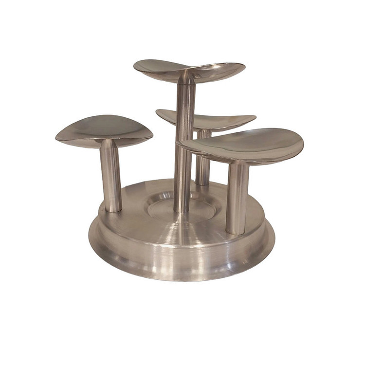 استند سرو و پذیرایی استیل مدل چهارخانه پایه دار کد ST01
