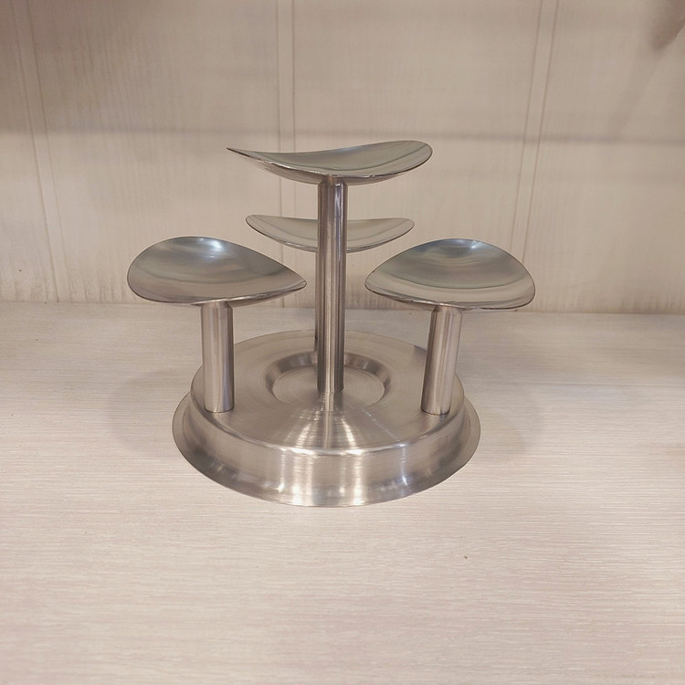 استند سرو و پذیرایی استیل مدل چهارخانه پایه دار کد ST01