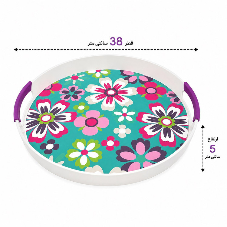 سینی دسته دار بامبو کد AKB2 سایز 38×38 سانتیمتر