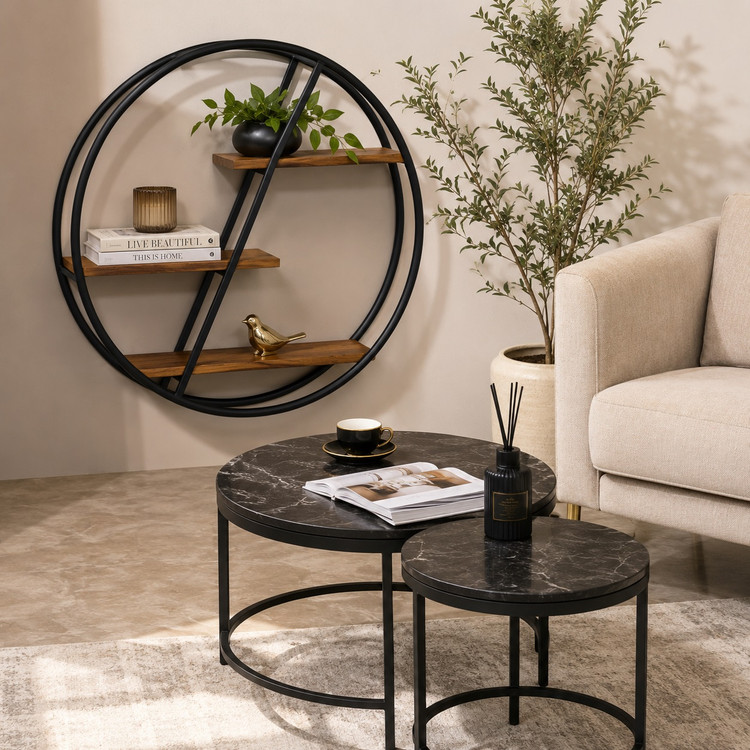 شلف دیواری گرد قطر 50 کد 29002
