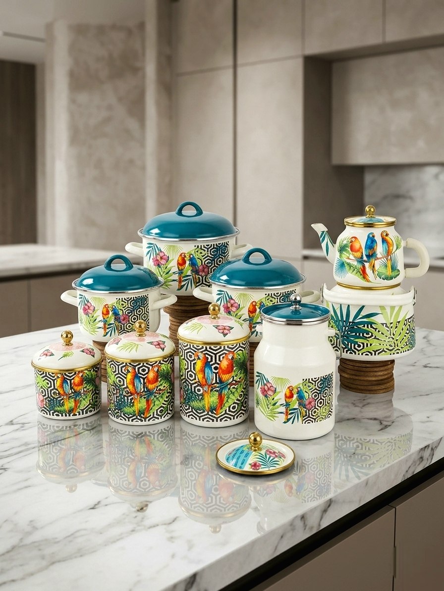 سرویس کامل لعابی ۱۸ پارچه ترک