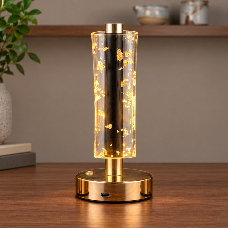 آباژور رومیزی مدل اسپیرال کد 03 لمسی شارژی LED 3 حالته